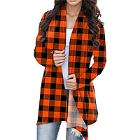 Long Cardigan Sweaters for Women Long Sleeve Front with Pockets Lightweight Jackets Casual for Deep Jackets Halloween