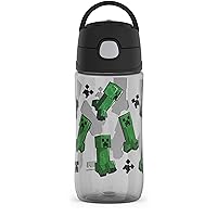 FUNTAINER 16 Ounce Plastic Hydration Bottle with Spout, Minecraft