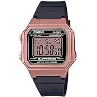 Casio Standard W-217HM-5A Wristwatch, Men's, Women's, Kids, Children, Boys, Girls, Chippukashi, Digital Date, Brown, Brown, Black, Overseas Model