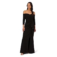 Adrianna Papell Women's Off Shoulder Crepe Gown