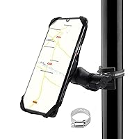 GUAIMI Motorcycle Phone Mount Holder with Camera Rack Cell Phone Holder Bracket Universal fits Rails 1
