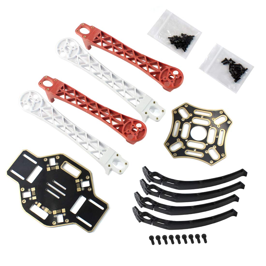 QWinOut DIY 2.4G 8CH KK V2.3 /APM2.8 F450 Frame RC Quadcopter 4-Axle UFO Unassembly Kit RTF/ARF Drone (Airframe with Landing Skid)