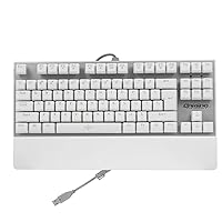 Keyboard Gaming Keyboard Blue Switch 87 Keys Ergonomic Keyboard Suspended Keys With Hand Wrist(Black) For Gaming Programming (Size:One Size; Color:Silver)
