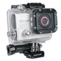 Gotop Silver Edition Full HD 1080p Sports Action Waterproof Mountable Camera w/1.5 LCD mini-HDMI & microSD Slot