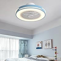 Kids Ceiling Fan with Light and Remote Control Silent 3 Speeds with Timer Bedroom Led Dimmable Fan Ceiling Light 72W Modern Living Roomt Ceiling Fan Light/Blue