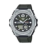 Casio World Time 10-Year Battery Ana-Digital Chronograph Watch MWQ-100-3AV