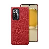 Lychee Pattern Leather Case for Xiaomi Poco X3 Pro NFC F3 Mi 11T 10 11 Ultra 10T Lite Cover for Redmi Note 10 Pro 10s 9T Note 7 9 8 pro,red,for Mi 11 Ultra