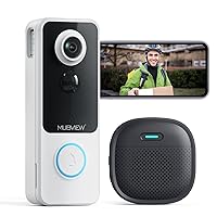 Mubview Wireless Video Doorbell with Chime, 1080p, 2-Way Talk, Night Vision, Human Detection, SD Cloud Storage - No Subscription