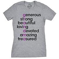 Womens Grandma Letters T Shirt Cute Graphic for Grandmother
