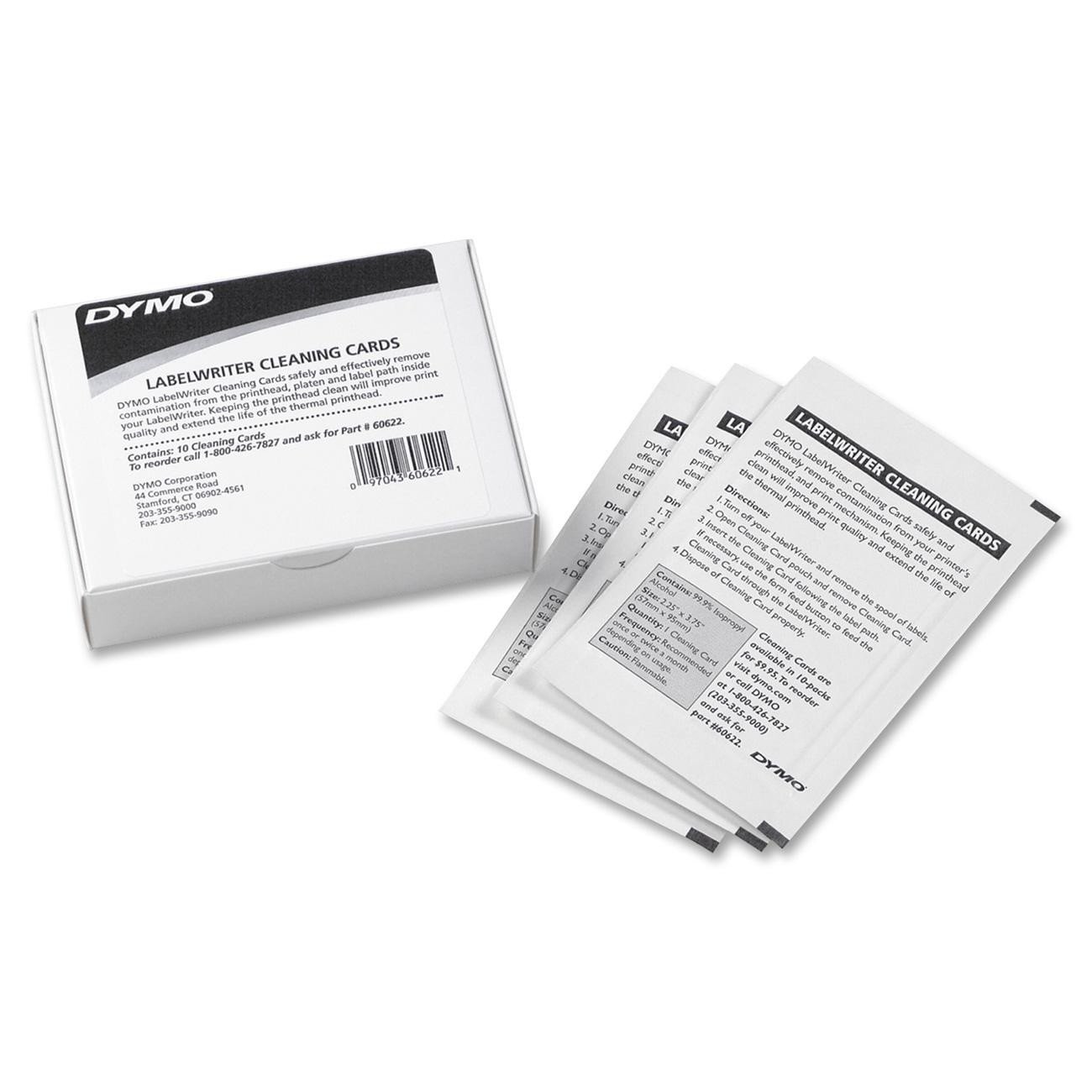 DYMO LabelWriter Cleaning Cards, 10/Box