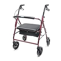 Graham-Field RJ4402R Lumex Walkabout Imperial Hemi Bariatric Rollator with Seat, Extra-Wide 19.5