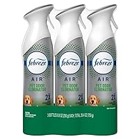 Febreze Air Freshener Spray, Heavy Duty Pet Odor Eliminator for Home, Odor Eliminator for Strong Odor, 8.8 Oz (Pack of 3)