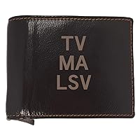 TV MA LSV - Soft Cowhide Genuine Engraved Bifold Leather Wallet