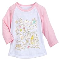 Disney Princess Raglan T-Shirt for Kids Pink