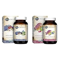 Organics Men's & Women's 40+ Once Daily Whole Food Multivitamins - 60 Tablet Bottles, Vegan Vitamins & Minerals