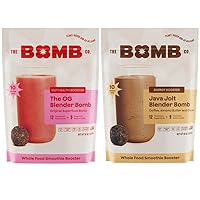 The Bomb Co. Blender Bomb, The OG & Java Jolt, High Fiber Smoothie Supplement With Superfoods & Amino Acids, Smoothie Mix With Hemp, Flax and Chia Seeds, 20 Servings