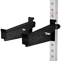 1,000 LBS Capacity - Premium Safety Squat Bar Attachment - Barbell Spotter Arms for 2x2 inch Tube, Hole 1 inch Squat Rack, Power Cage