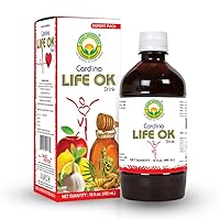 Cardina Life Ok Drink with Honey | 16.23 Fl Oz (480ml) | Garlic Ginger & Lemon Juice with Apple Vinegar | Organic Herbal Beverage