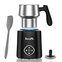 Milk Frother, 4-in-1 Electric Milk Steamer and Frother with Detachable Stainless Steel Jug - Automatic Hot/Cold Milk Warmer for Lattes, Hot Chocolate - Induction Heating, Dishwasher Safe
