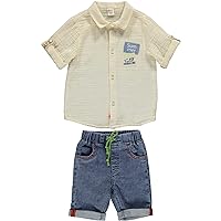 Baby Boy 2-Piece Clothing Set, 100% Cotton Shirt and Shorts Set for Baby Boy and Toddler, Toddler Outfits and Gifts