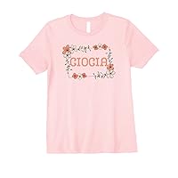 Womens Ciocia Polish Aunt Funny Cute Great Aunt Pink Flowers Premium T-Shirt