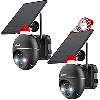 ieGeek 2K Security Camera Wireless Outdoor, 2.4G WiFi 360° View Pan Tilt Strobe Light/Spotlight Home Security System with Motion Detection and Siren, 2 Way Talk, IP65, 3MP Night Vision