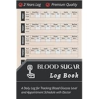 Blood Sugar Log Book: 2 Years Daily Log for Tracking Blood Glucose Level in each Meals with Appointment Schedule with Doctor (Diabetes Log Book)