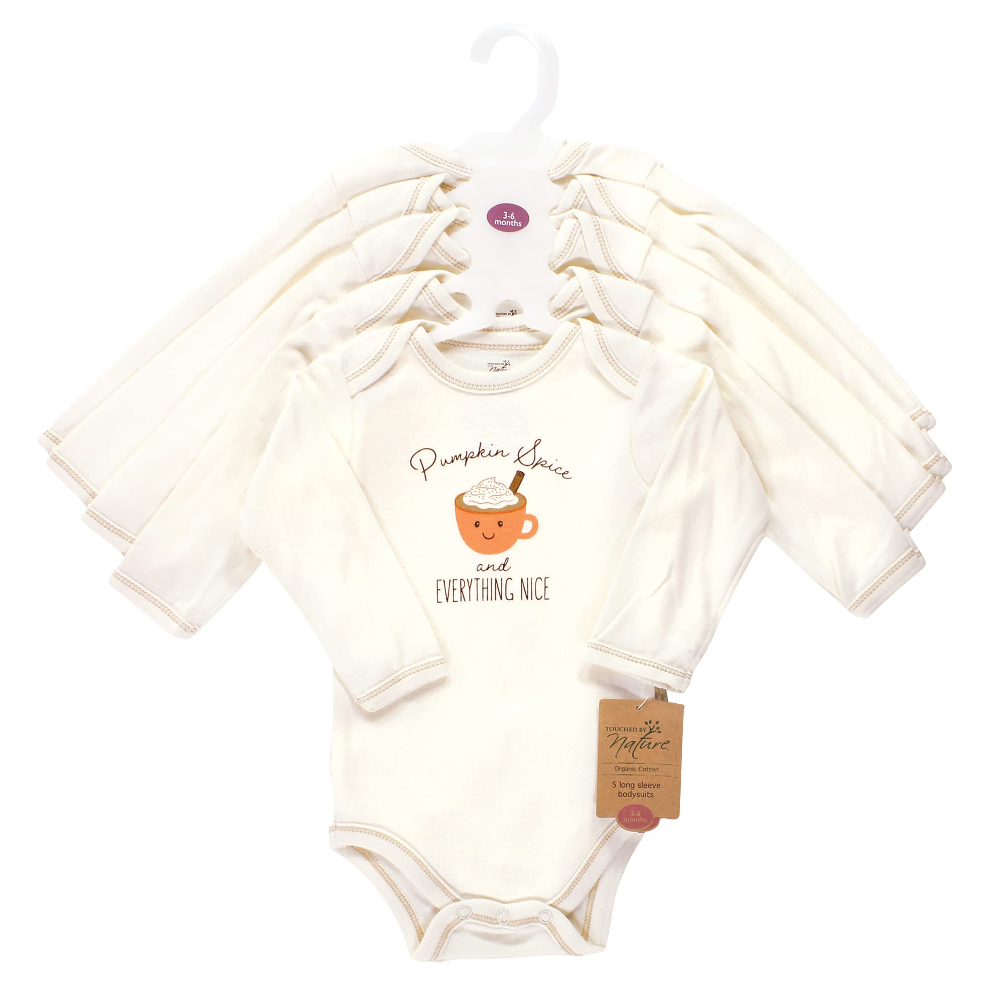 Touched by Nature unisex-baby Organic Cotton Long-sleeve Bodysuits