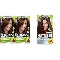 Hair Color Nutrisse Nourishing Creme, 50 Medium Natural Brown (Truffle) Permanent Hair Dye & Hair Color Nutrisse Ultra Coverage Nourishing Creme