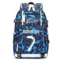Soccer Player R-onaldo Luminous Multifunction Backpack Travel Football Fans Bag For Men Women (Style 11)