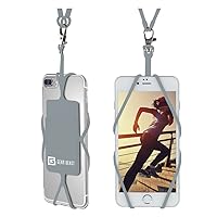 Gear Beast Cell Phone Lanyard - Universal Neck Phone Holder w/Card Pocket and Silicone Neck Strap - Compatible with Most Smartphones, Harbor Mist