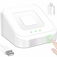 Square Dock for Square Reader 2nd Generation, Holder Stand for Square Card Reader 2nd Generation, Dock with Smart Anti-Sleep Button Portable Size Anti-Slip (Cable and Wall Charger Included, No Device