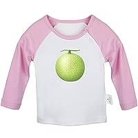 Fruit Almond Melon Cute Novelty T Shirt, Infant Baby T-Shirts, Newborn Long Sleeves Graphic Tee Tops