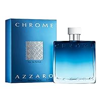 Azzaro Chrome Eau de Parfum - Fresh Aquatic Mens Cologne - Fougère, Aromatic & Woody Fragrance - Citrus Notes of Green Mandarin - Lasting Wear - Classic Clean Scent - Luxury Perfumes for Men