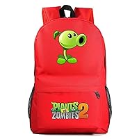 Game Plants vs. Zombies Cosplay Backpack Casual Daypack Day Trip Travel Hiking Bag Carry on Bags Red /2