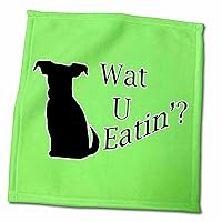 3dRose Because a Dog Always Wants to Know What You are Eating - Towels (twl-298007-3)