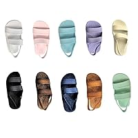 J-Slips Toddler Sandals with Back Strap - Comfortable Boys and Girls Jesus Jandals for Beach and Summer - Waterproof Hawaiian Slides in 12 Colors, Sandalias