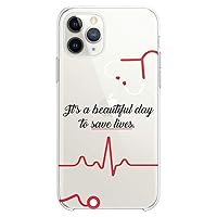 TPU Case Compatible with iPhone 15 14 13 12 11 Pro Max Plus Mini Xs Xr X 8+ 7 6 5 SE Quote Nurse Medical Red Cute Heart Health Slim fit Clear Pattern Print Doctor Design Flexible Silicone Cute