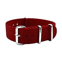 Watch Bands - Choice of Color & Width (18mm,20mm, 22mm,24mm) - Ballistic Nylon Premium Watch Straps