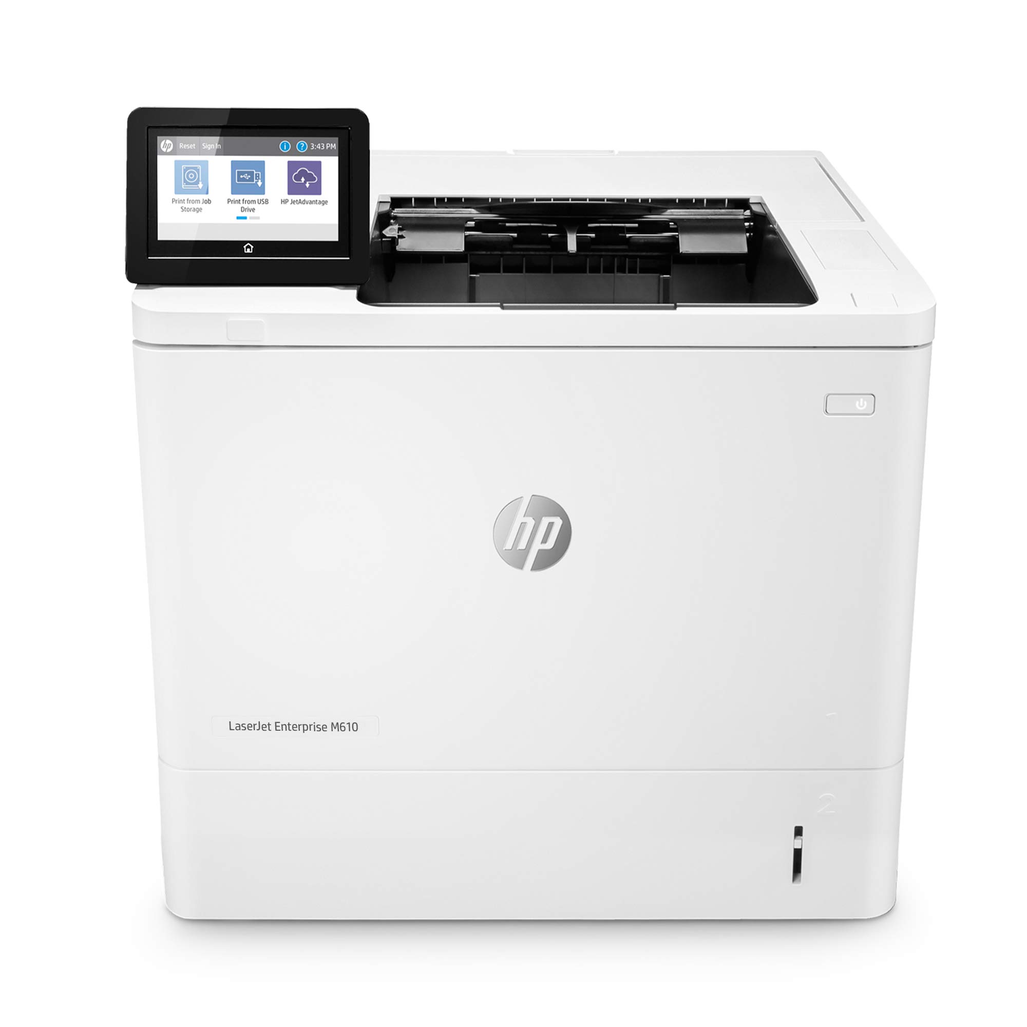 HP LaserJet Enterprise M610dn Monochrome Printer with built-in Ethernet & 2-sided printing (7PS82A), White