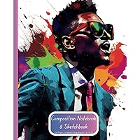 Black Boy Composition Notebook Wide Ruled: Beautiful Colorful Aesthetic Cool Black Man Black Boy Magic Illustration: Journal for Back-to-School Kids ... for Adults - Ideal Birthday & Christmas Gifts