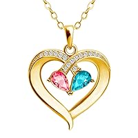 Two Tone Heart Shaped Necklace Pendant