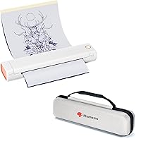 M08F Wireless Tattoo Stencil Printer & White Portable Storage Box, Bluetooth Wireless Inkless Thermal Printers for On The Go & Tattooing