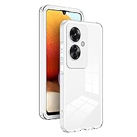 Clear Case Compatible with OPPO Reno 11F Full Body Case Transparent Phone Case,Slim Protective Phone Cover Transparent Anti-Scratch Shock Absorption Case Compatible with OPPO Reno 11F ( Color : White