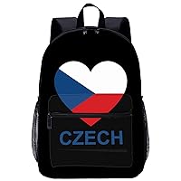 Love Czech Large Backpack 17Inch Lightweight Laptop Bag with Pockets Travel Business Daypack