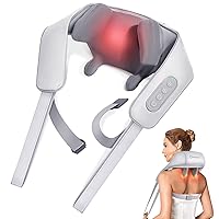 Neck Massager for Neck Pain Relief, 4D Deep Kneading Massagers with 6 Massage Nodes, Cordless Shiatsu Neck and Shoulder Massage Pillow with Heat for Neck, Traps, Back & Leg, Gifts for Women