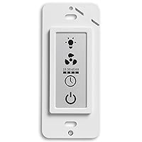 Homewerks 7150-12 LCD Bathroom Timer Switch for Ventilation Fan and Light 3 Functions