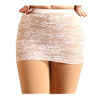 Women Sexy See Through Lace Skirt Mini Dress Bodycon