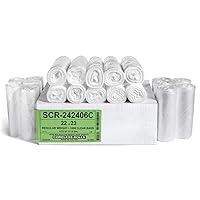 10 Gallon Trash Bags - (COMMERCIAL 1000 PACK) - Source Reduction Series Value High Density 6 MICRON gauge - Intended for Home, Office, Bathroom, Paper, Styrofoam