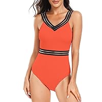 Plus Size One Piece Swimsuit for Women Black One Piece Swimsuit Women's One-Piece Swimsuits Bathing Suit Cover One Piece Swimsuits Women's Bathing Suits Swimsuit with Skirt Red M
